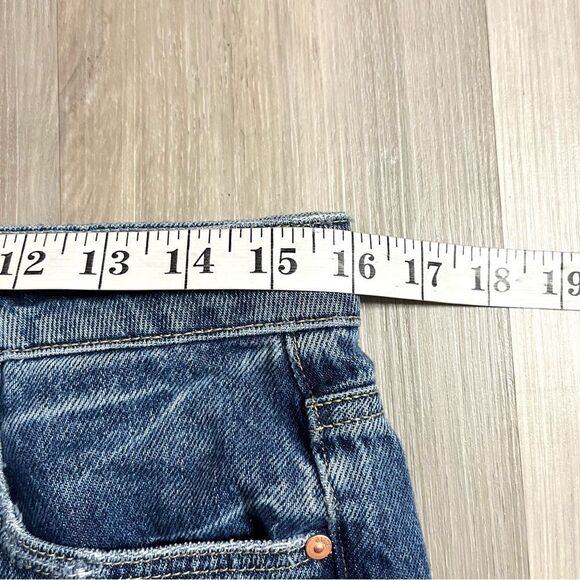 Paige Jeans Women’s 27 Noella Sledge Destructed Distressed Denim Straight Crop - Picture 10 of 12